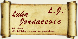 Luka Jordačević vizit kartica